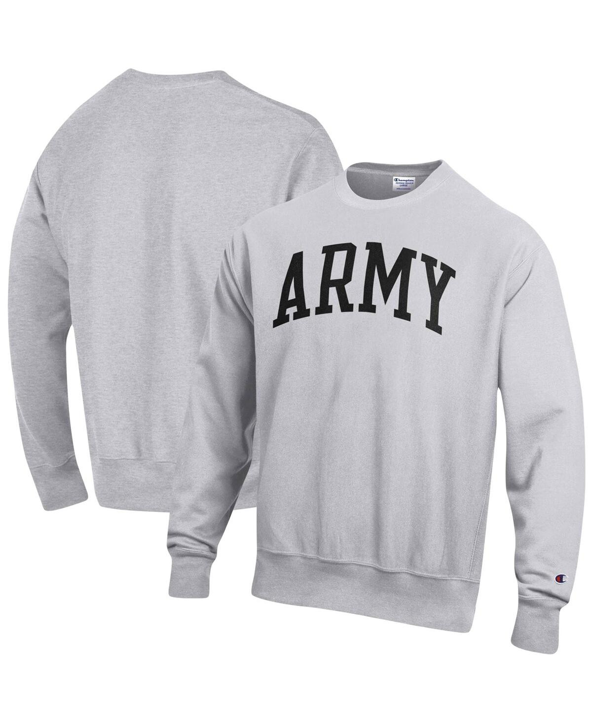 Men's Champion Heathered Gray Army Black Knights Arch Reverse Weave Pullover Sweatshirt - Heather Gray | Macy's