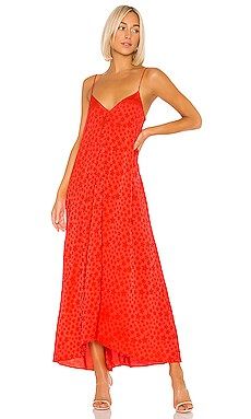 L'Academie The Amine Maxi Dress in Cherry Tomato from Revolve.com | Revolve Clothing (Global)