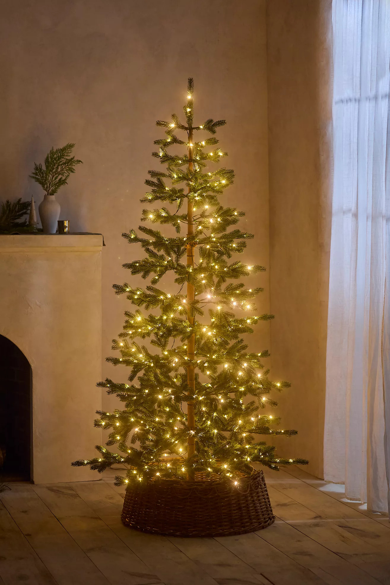 Faux Pre-Lit Silvertip Fir, 7’ | Terrain