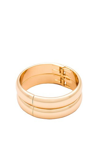 Simple Stackable Bangle Bracelet Set in 18k Gold Plated | Revolve Clothing (Global)