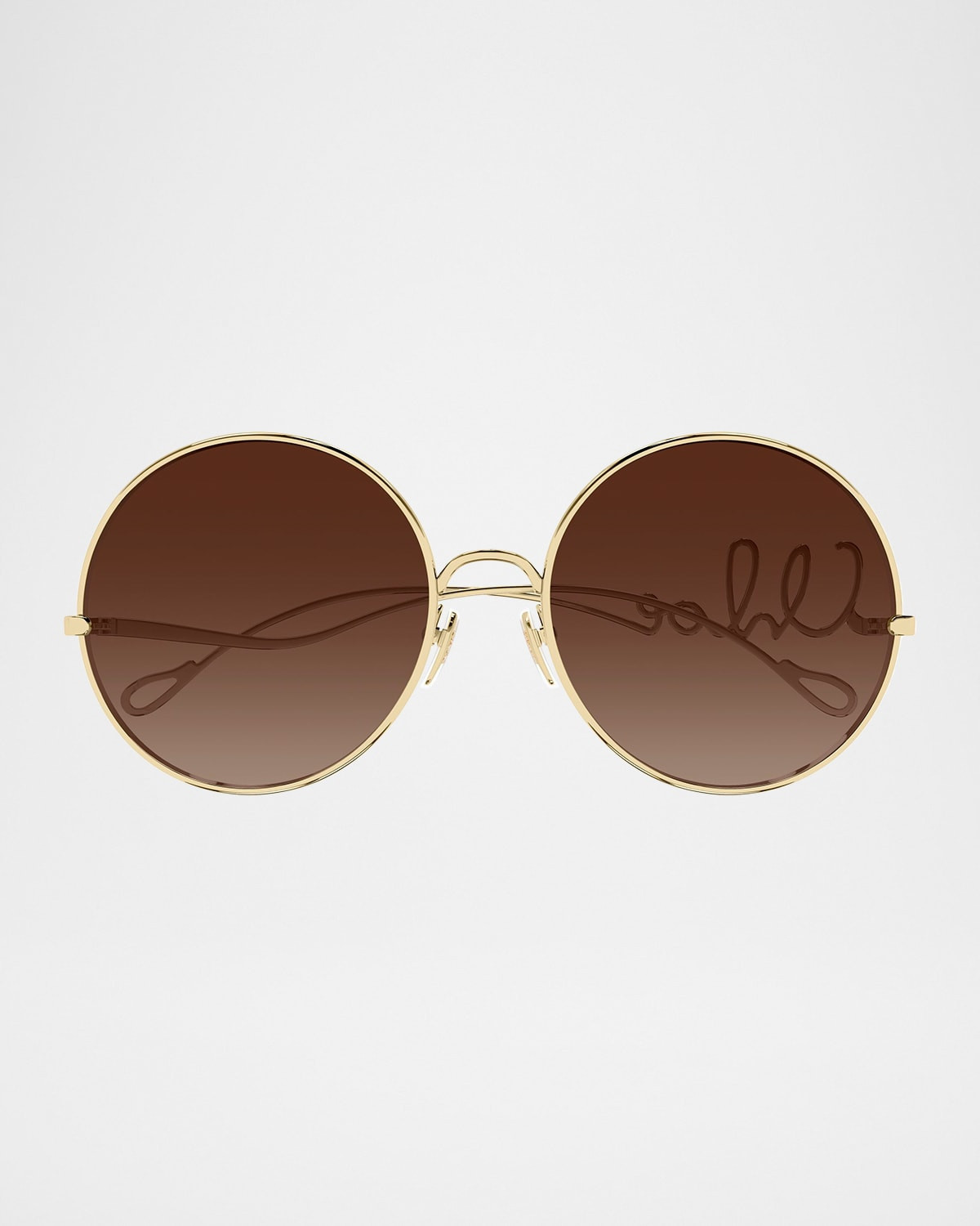 Chloe Iconic Metal Round Sunglasses | Neiman Marcus
