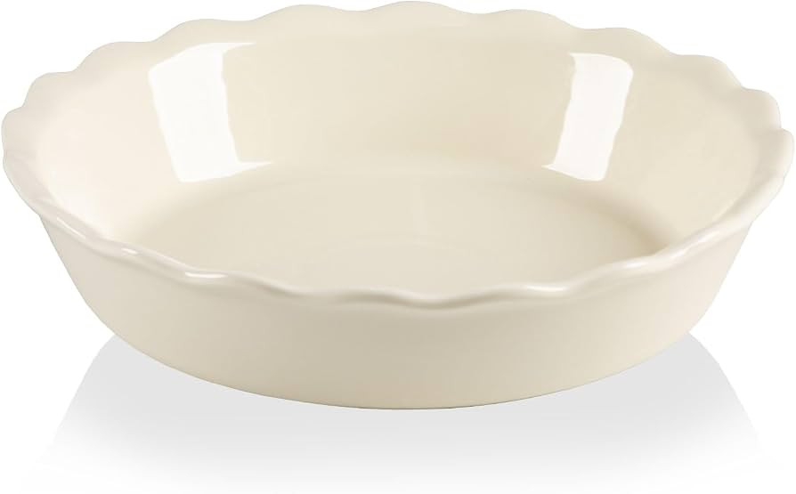 Sweejar Ceramic Pie Pan for Baking, 10 Inches Round Baking Dish for Dinner, Non-Stick Pie Plate w... | Amazon (US)