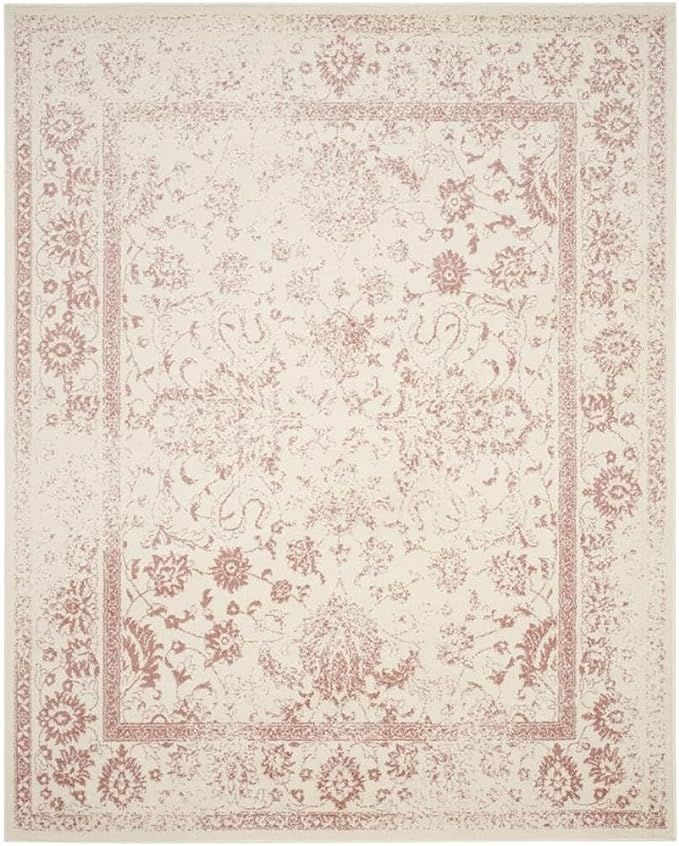 SAFAVIEH Adirondack Collection Area Rug - 8' x 10', Ivory & Rose, Oriental Distressed Design, Non... | Amazon (US)