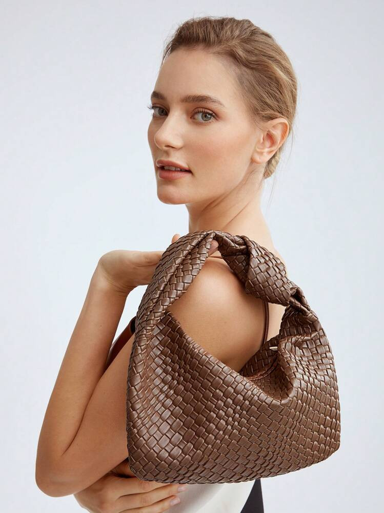 MOTF PREMIUM WOMEN'S COMMUTING SIMPLE AND FASHIONABLE EMBOSSED ZIPPER TOP HANDLE BAG | SHEIN USA | SHEIN