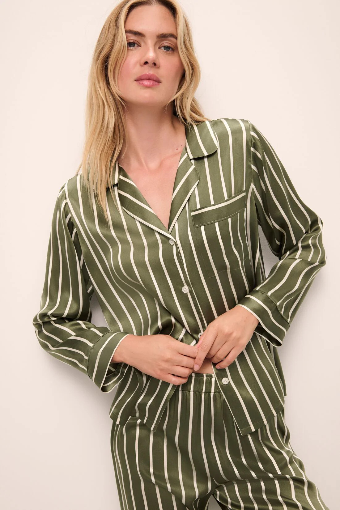 Inez Washable Silk Printed Long PJ Set | Eberjey