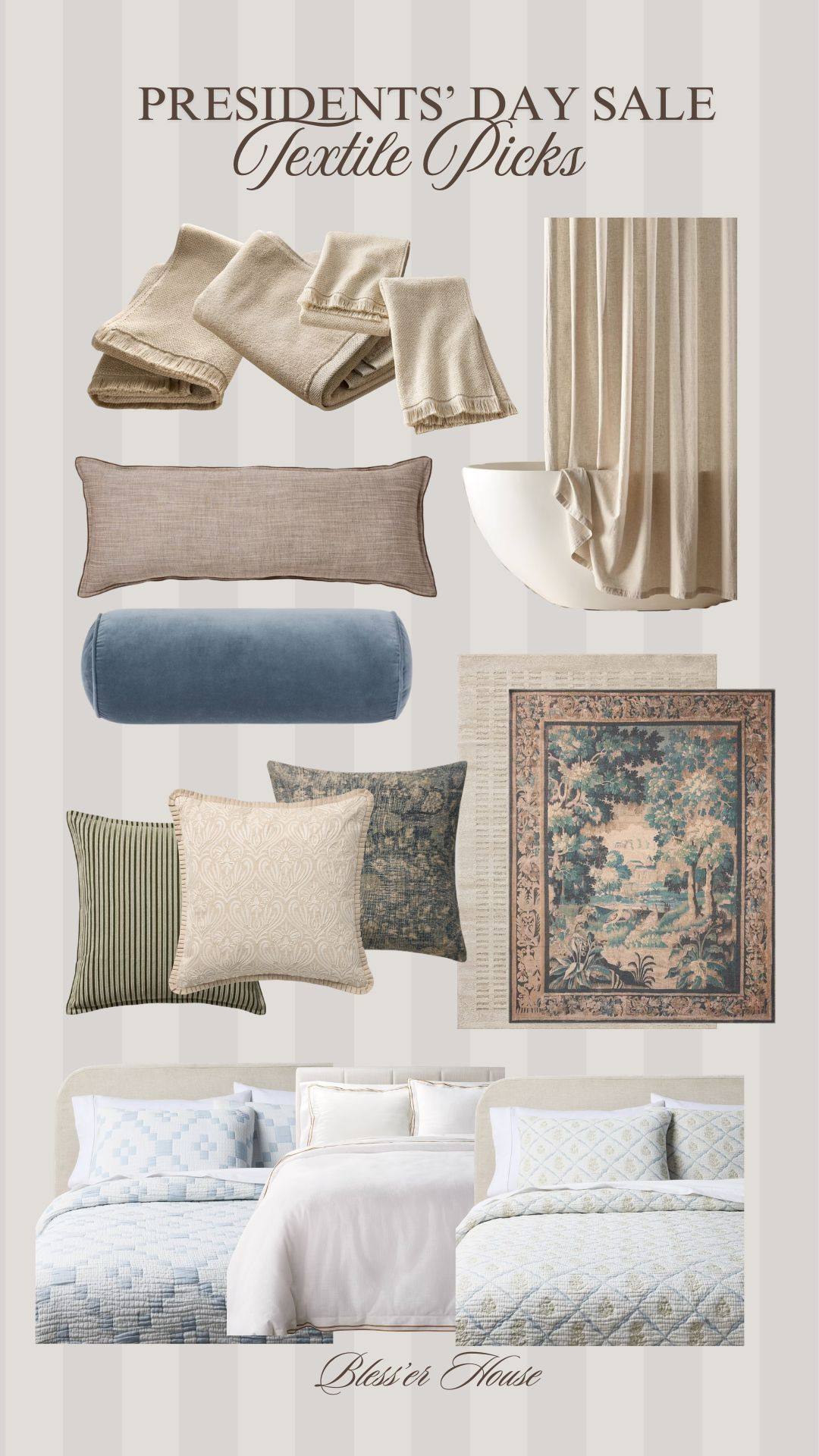 Presidents' Day Sale 

decorative pillows, throws, rugs, quilt, duvet, towels, plush towel, shower curtain, white bedding, home decor, sale 

 #LTKSaleAlert