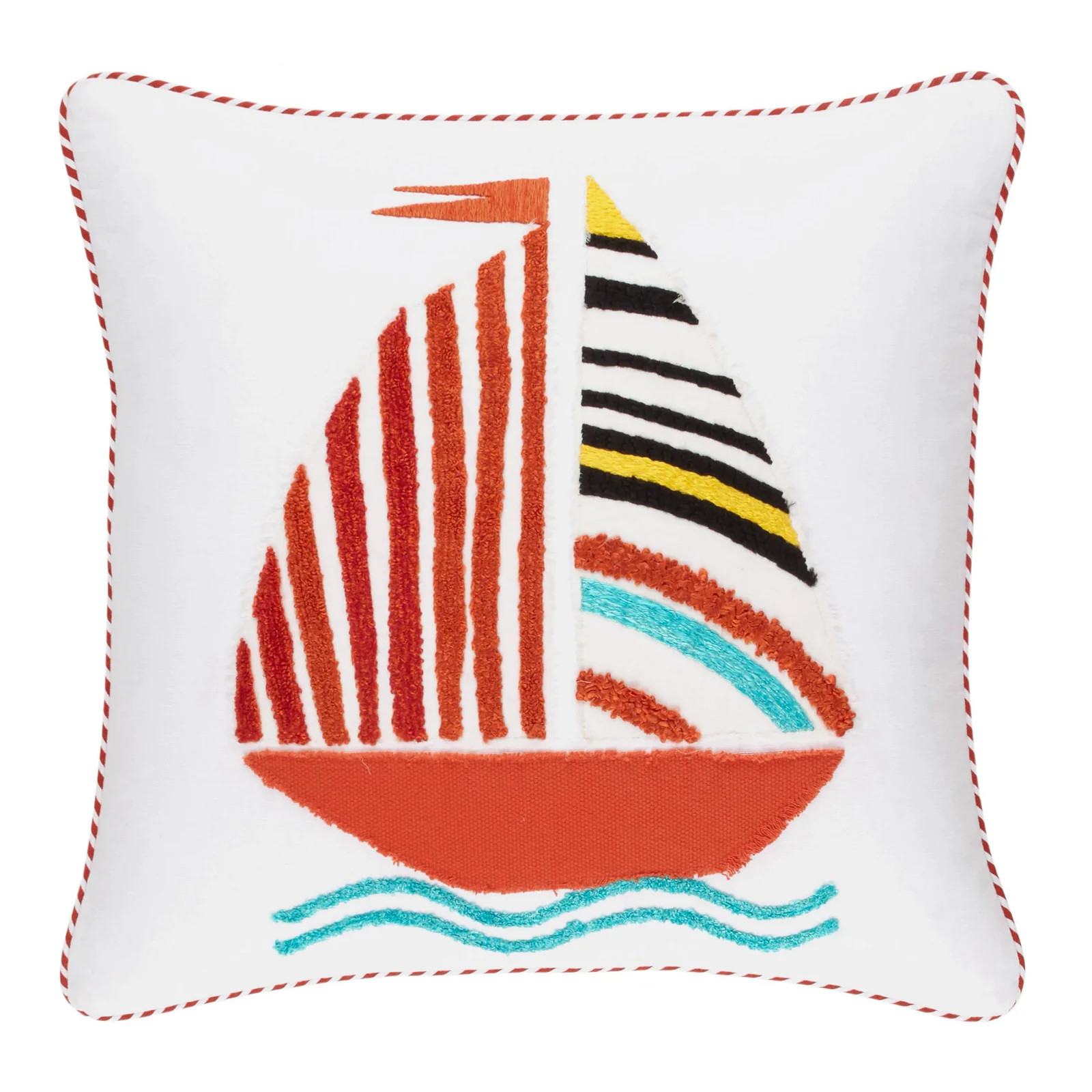 Smooth Sailing Applique Decorative Pillow Cover | Annie Selke