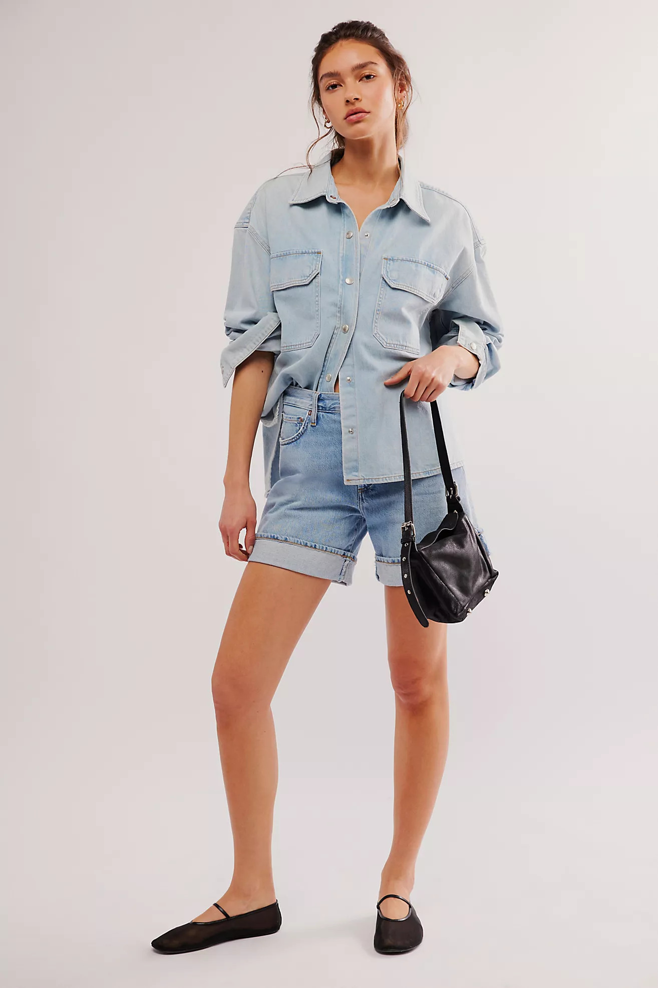 AGOLDE Gwen Slice Shirt | Free People (Global - UK&FR Excluded)