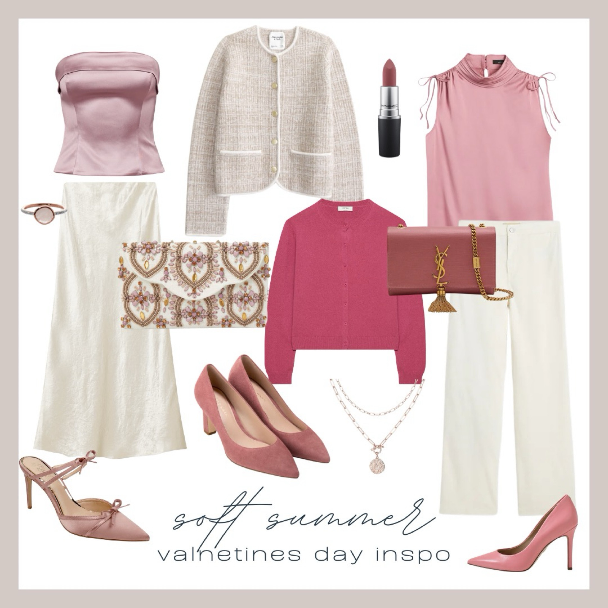 Soft summer color palette pinks just in time for your Valentine’s Day celebration!

#softsummer #softsummercolor #softsummerpalette #valentinesday

#LTKParties #LTKStyleTip #LTKSeasonal