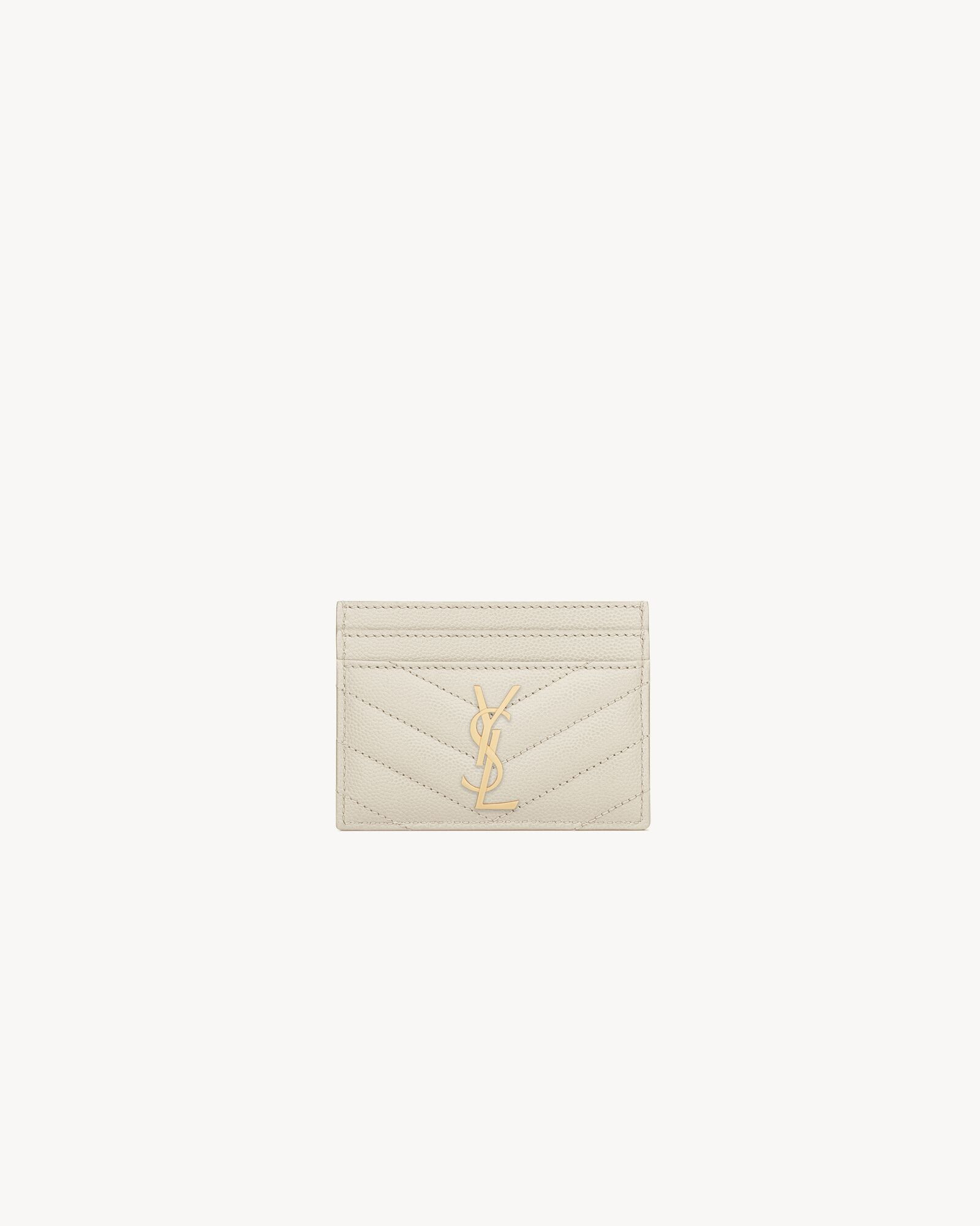 Monogram card case in grain de poudre embossed leather | Saint Laurent | YSL.com | Saint Laurent Inc. (Global)