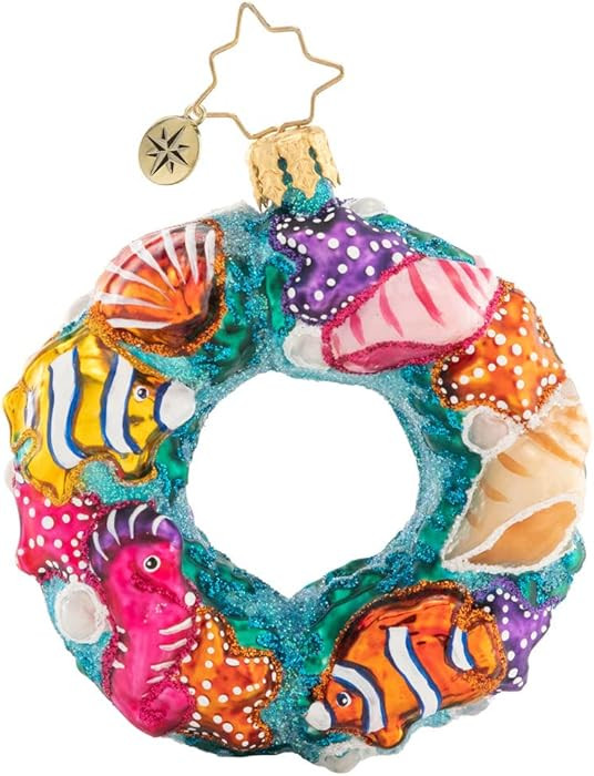 Christopher Radko Hand-Crafted European Glass Christmas Tree Decorative Ornament, Under The Sea W... | Amazon (US)