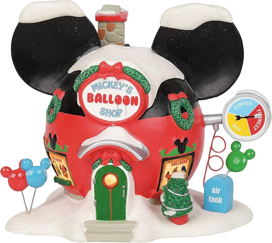 Department 56 Disney Village Mickey's Balloon Inflators Lit Building, 6.75 Inch, Multicolor | Amazon (US)