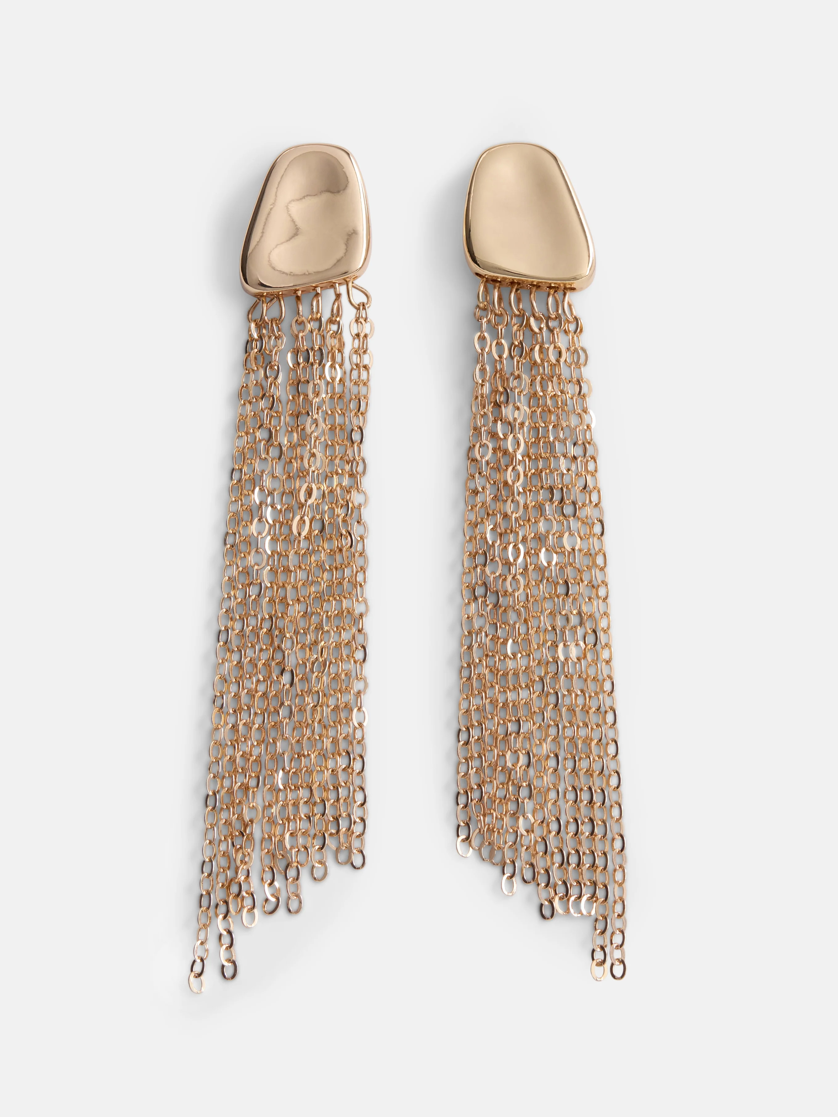 Scoop Women's Gold Tone Chain Tassel Drop Earrings | Walmart (US)