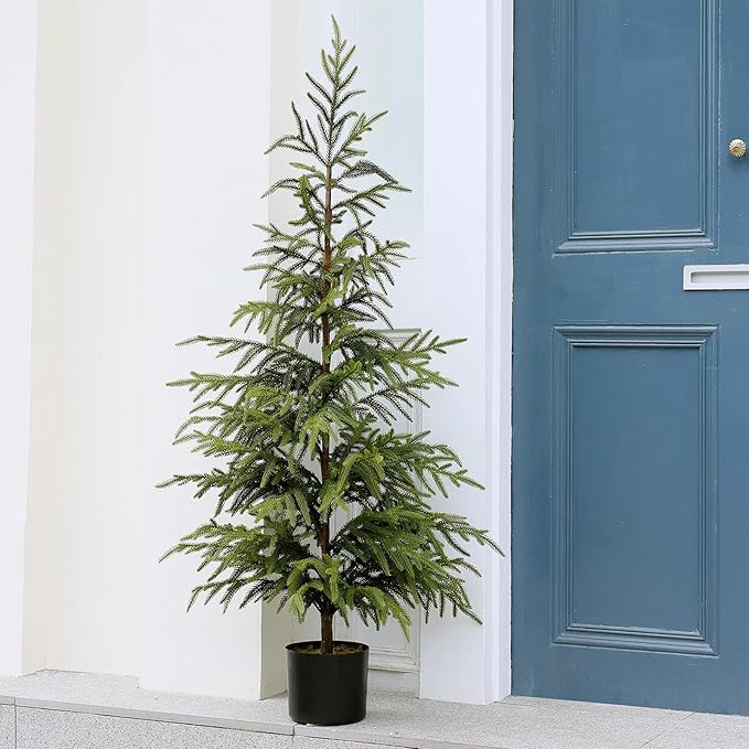 Artificial Norfolk Pine Tree - 4ft (48") Faux Christmas Tree Fake Potted Plants for Indoor Outdoo... | Amazon (US)