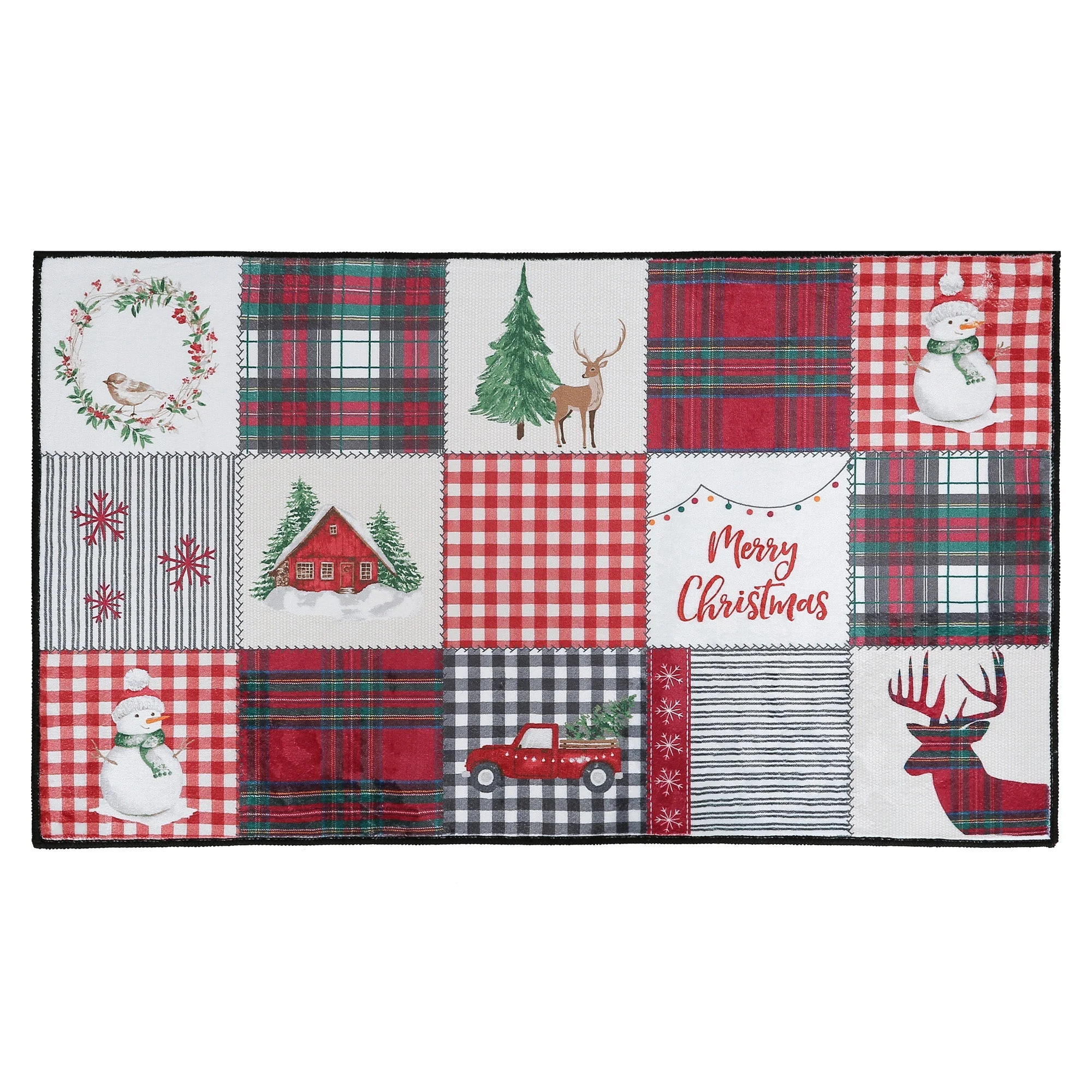 Spencer Plaid Patchwork Rug 20x34 | Levtex Home