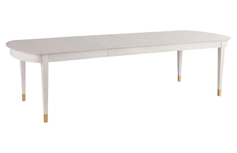 Marion Dining Table, Alabaster | One Kings Lane