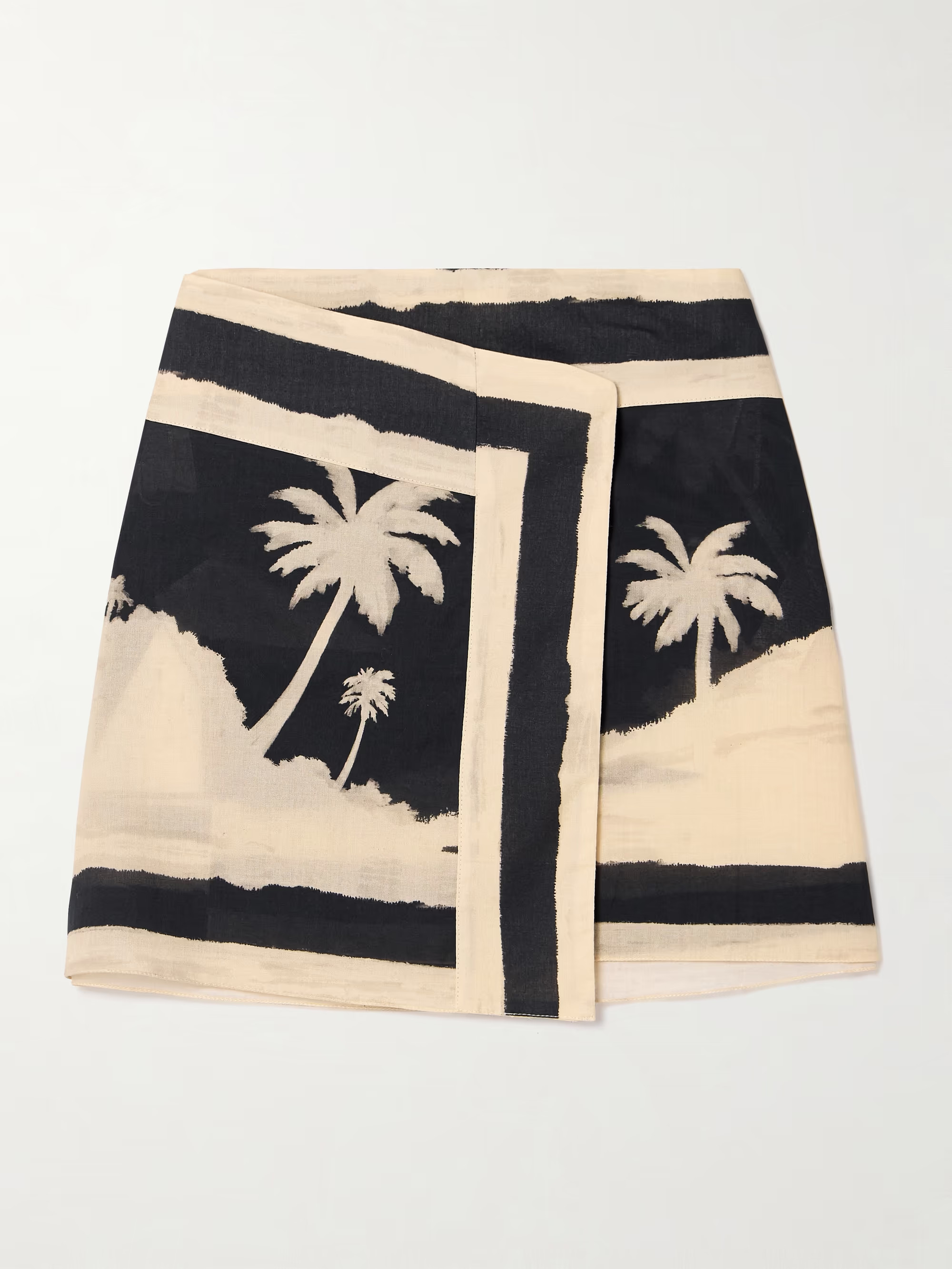Velereando printed organic cotton-voile mini wrap skirt | NET-A-PORTER (US)