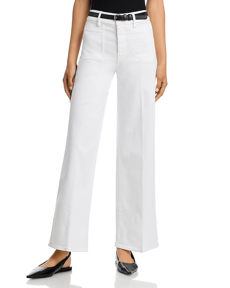 Frame Le Slim Palazzo High Rise Wide Leg Jeans in White | Bloomingdale's (US)