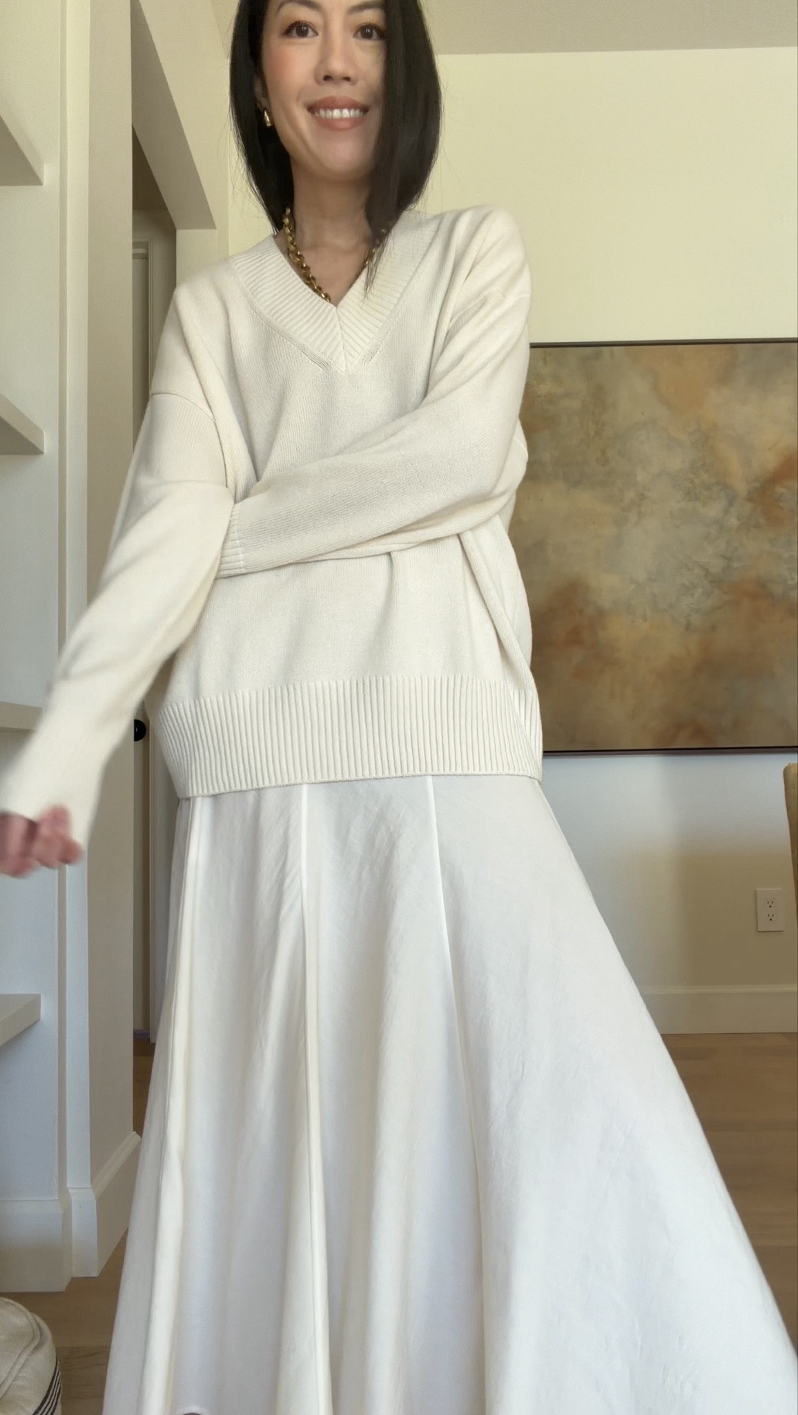 Gorgeous cashmere sweater for only $119 and the skirt is 50% off. 

#monochromaticoutfit
#wintersweater
#winteroutfit
#winterskirt
#designerskirt


#LTKSeasonal #LTKgrwm #LTKSaleAlert