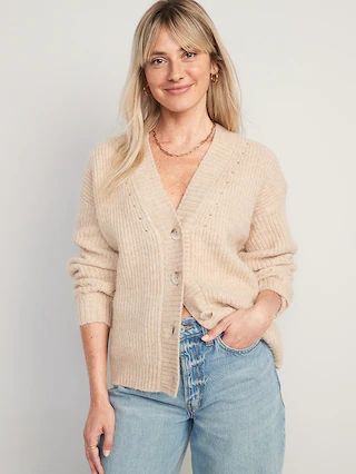 Cozy Shaker-Stitch Cardigan Sweater for Women | Old Navy (US)