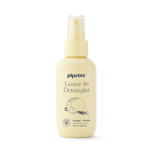 Pipette Leave-In Hair Detangler Spray for Kids, 4.4 Fl Oz, Silicone-free Detangling Spray with Squalane to Moisturize All Hair Types, Toddler and Kids Hair Products, Orange and Vanilla Scent | Amazon (US)