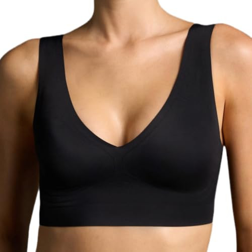 EBY Wireless Bralette Bras for Women, Seamless and Wireless with Wide Comfort Straps - Black, Medium | Amazon (US)