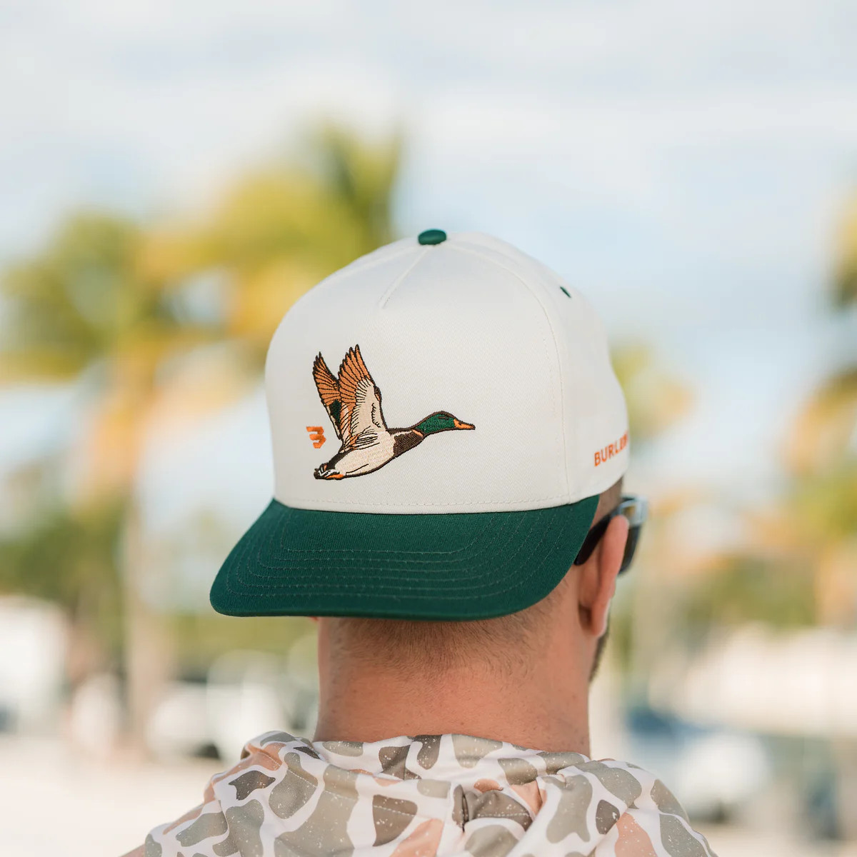 Cap - Flying Duck - Cream &amp; Green | BURLEBO