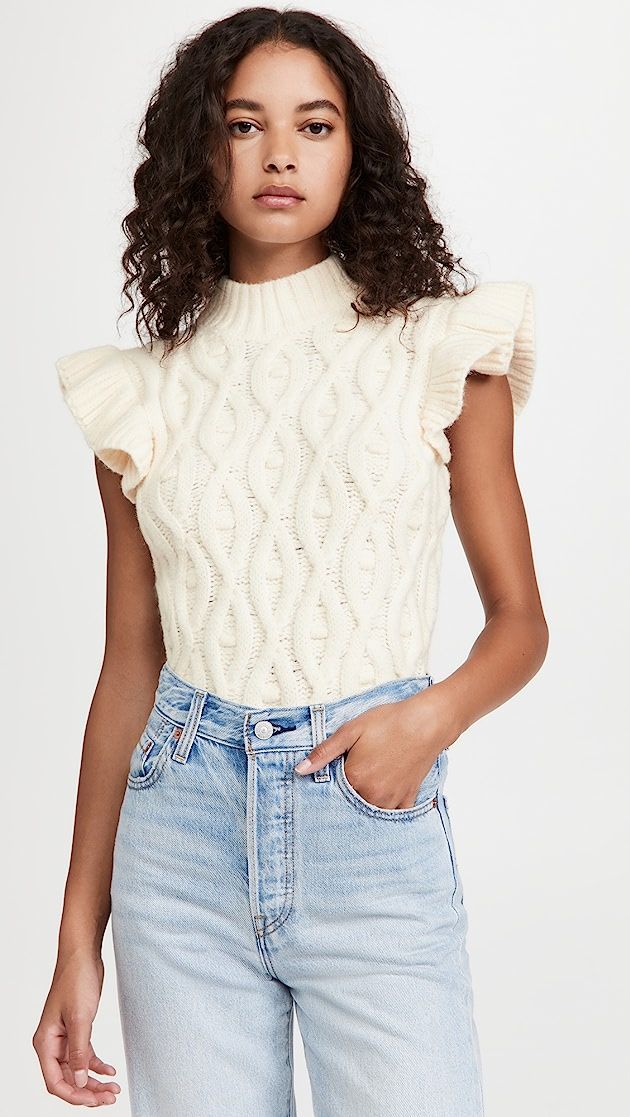 Erica Ruffle Sweater Top | Shopbop
