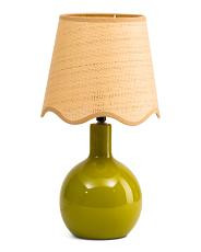16.5in balbao scalloped shade table lamp | TJ Maxx