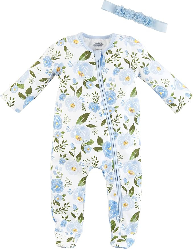 Mud Pie Baby Girl Sleeper & Headband Set | Amazon (US)