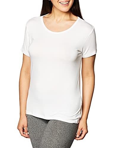 WonderWink Women's Silky Short Sleeve Tee, White, X-Small | Amazon (US)