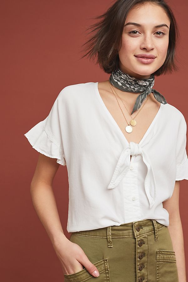 Cloth & Stone Tie-Front Blouse | Anthropologie (US)