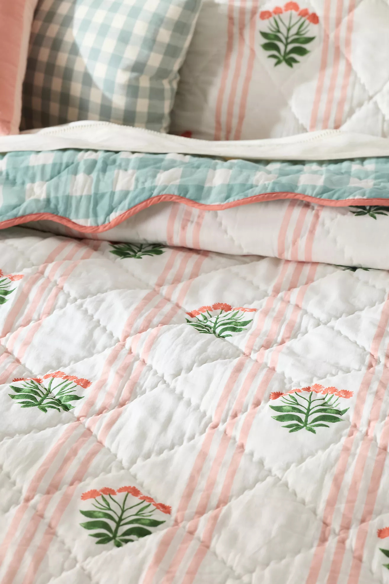Iluka Cotton Printed Floral Quilt | Anthropologie (US)