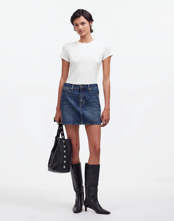 (Re)generative Cotton Ribbed Crewneck Tee | Madewell