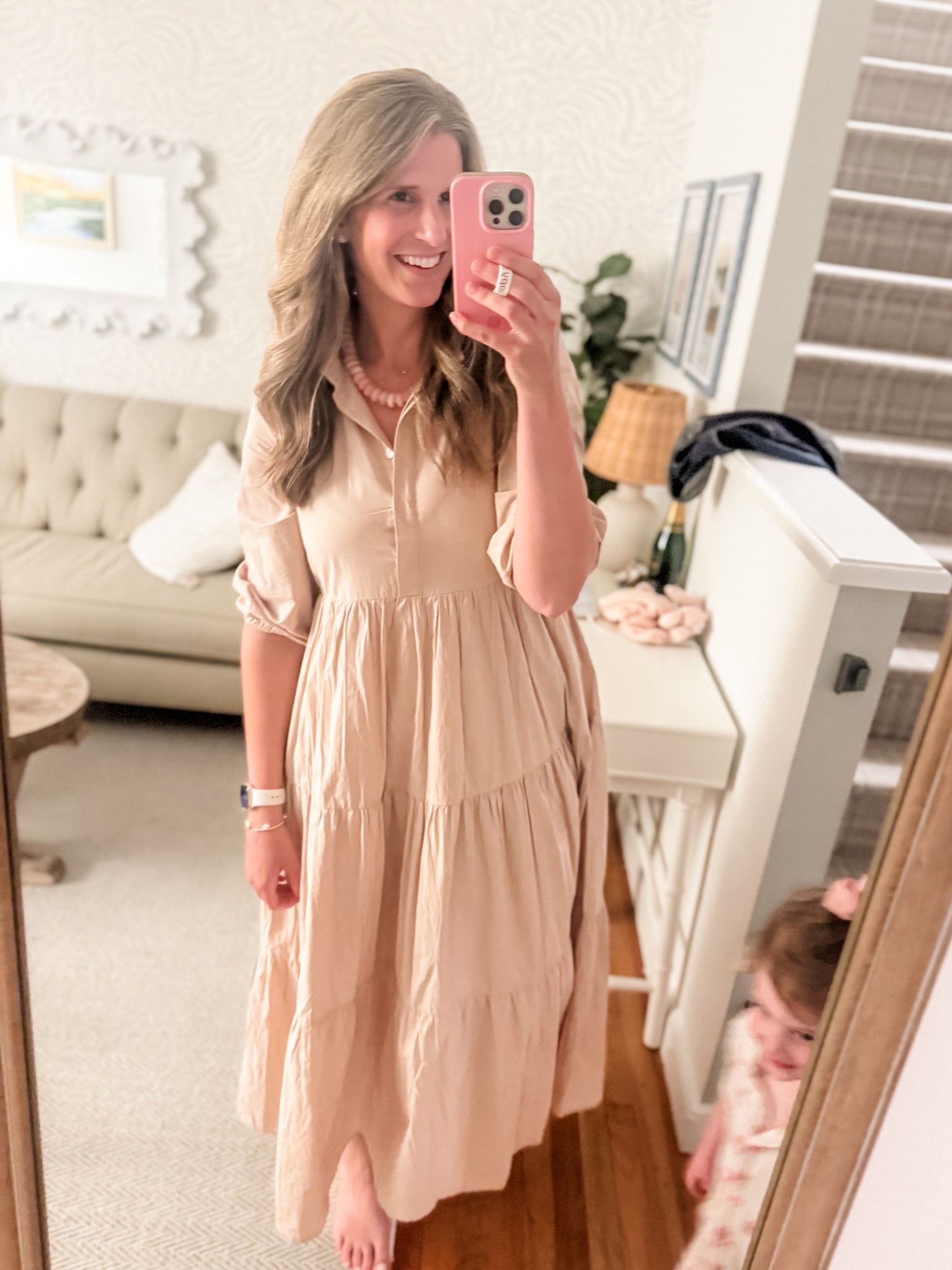 terrible quality pic, but such a great dress! I get so many compliments whenever I wear it and it comes in so many different colors. It’s such a good tuckernuck look for under $50. It’s super postpartum & bump friendly 

#LTKmomlife #LTKBump