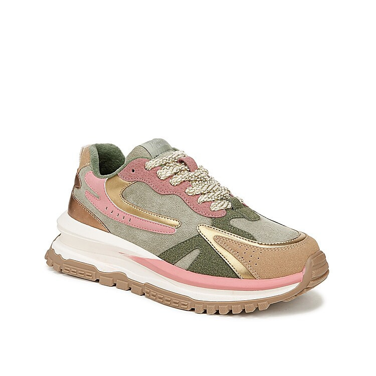 Blowfish Malibu Leo Sneaker | Women's | Green/Pink/Gold Metallic | Size 6 | Sneakers | Wedge | DSW