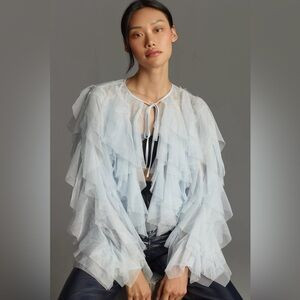 New Anthropologie Tulle Bomber Jacket Size M | Poshmark