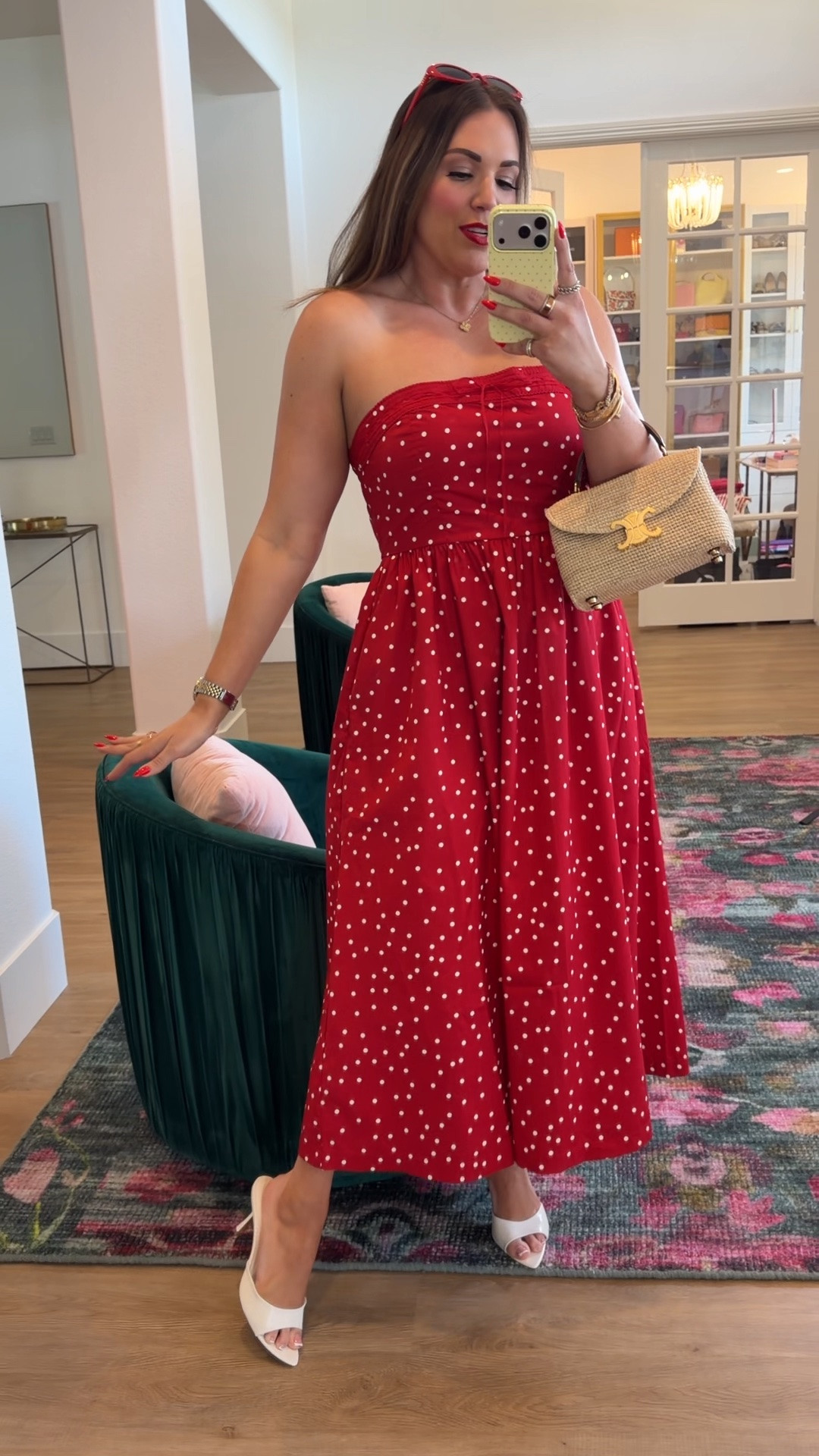 curvy midsize red polka dot strapless midi dress! in the size medium petite (i’m 5’5). dress on sale + use code AFSUMMER for an extra 15% off

#LTKSeasonal #LTKMidsize #LTKSaleAlert