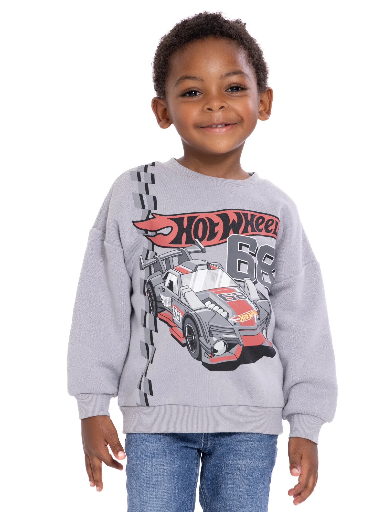 Hot Wheels Toddler Long Sleeve Graphic Crewneck, Sizes 12M-5T | Walmart (US)