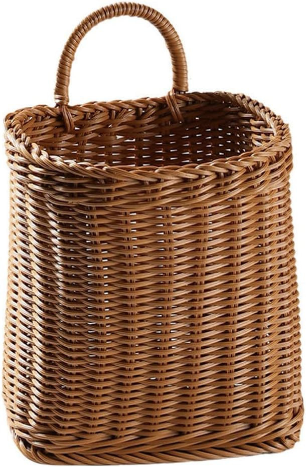 SIGRID Basket with Handle Woven Hanging Baskets for Living Room Fruit Sundries Organizer Hand-Wov... | Amazon (US)
