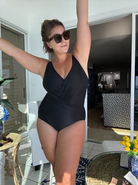 Most loved of the week, shaping swimsuit perfect for spring break and summer! I recommend referencing the size chart (I sized up). Wearing 2X. 

#LTKswim #LTKplussize #LTKtravel