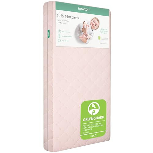 Newton Baby Crib Mattress - Infant & Toddler Mattress, Baby Bed Mattress for Crib, Dual-Layer, Safe, Breathable & Washable Crib Mattress, Removable Cover, Deluxe 5.5 inch-Thick Cushion, Pink | Amazon (US)