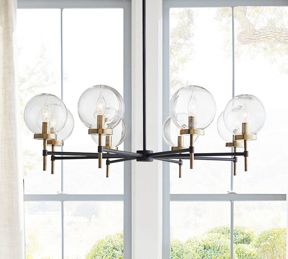 Camryn Glass Globe Round Chandelier (36") | Pottery Barn (US)