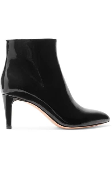 Gianvito Rossi - 70 Patent-leather Ankle Boots - Black | NET-A-PORTER (UK & EU)