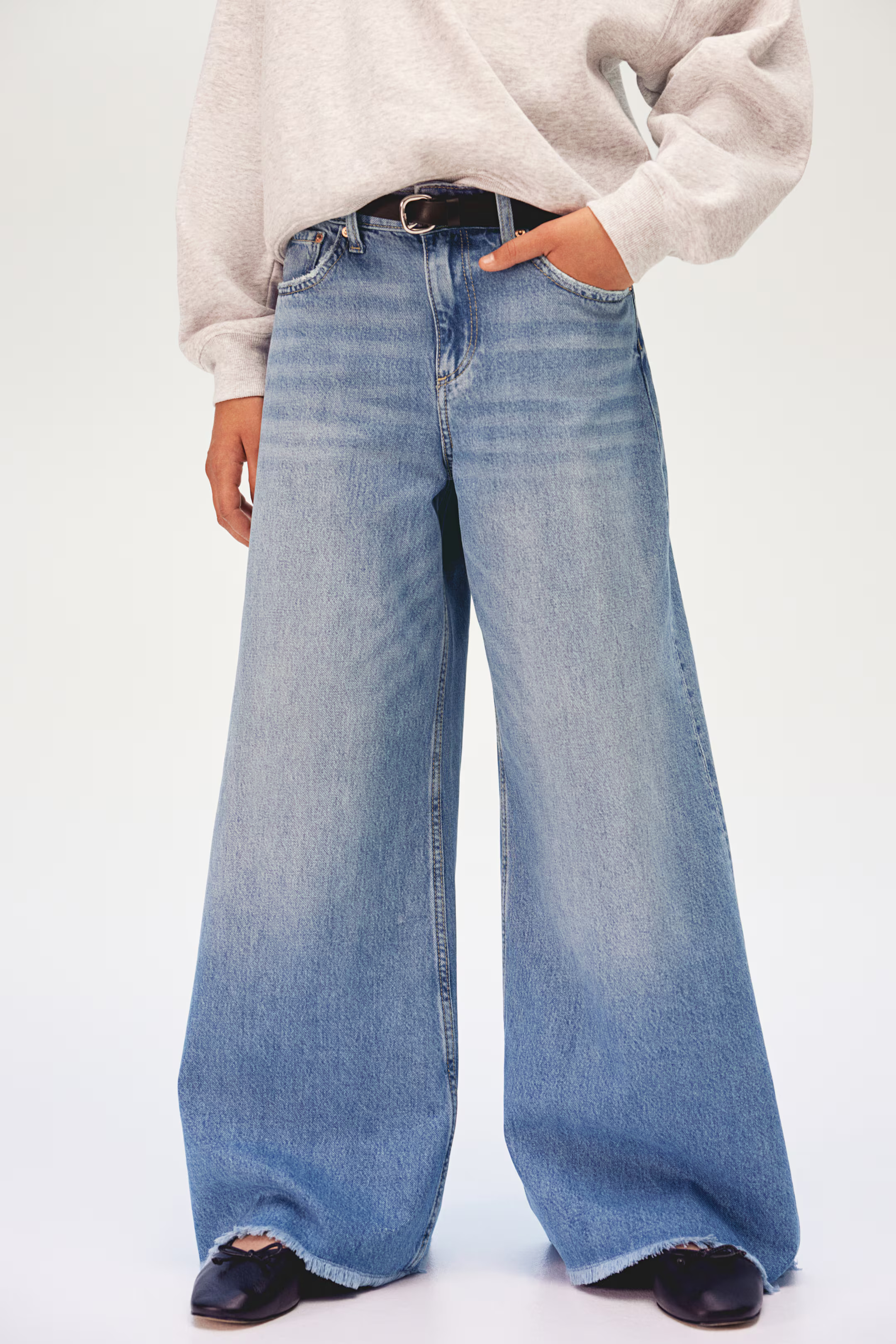 Super Wide Leg Jeans - Denim blue - Kids | H&M US | H&M (US + CA)