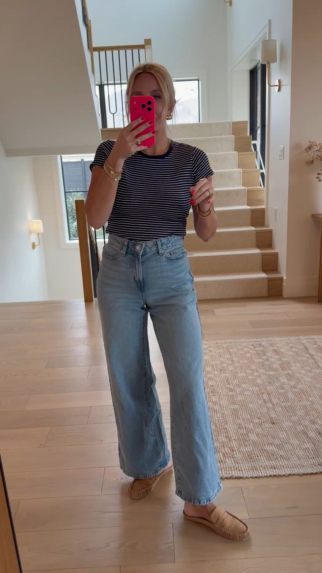 Here is the navy striped in the pointelle! I did a size medium

#LTKootd #LTKgrwm #LTKdayinmylife