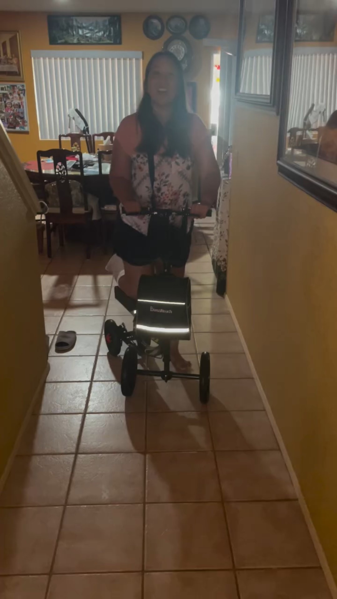 My first time out since the surgery and we went to Church. It’s been awhile since it’s felt swollen or sensitive to changes how high or low I have my leg, so it felt like a good time to start feeling like a member of society. 

The scooter is also a lot more fun to roll around on when on a floor or concrete than it is on carpet!

Now to elevate and ice before it starts to feel like it’s been through too much!

#quintocreations #injuryrecovery #achillesrupture

#LTKOver40 #LTKmomlife #LTKdayinmylife