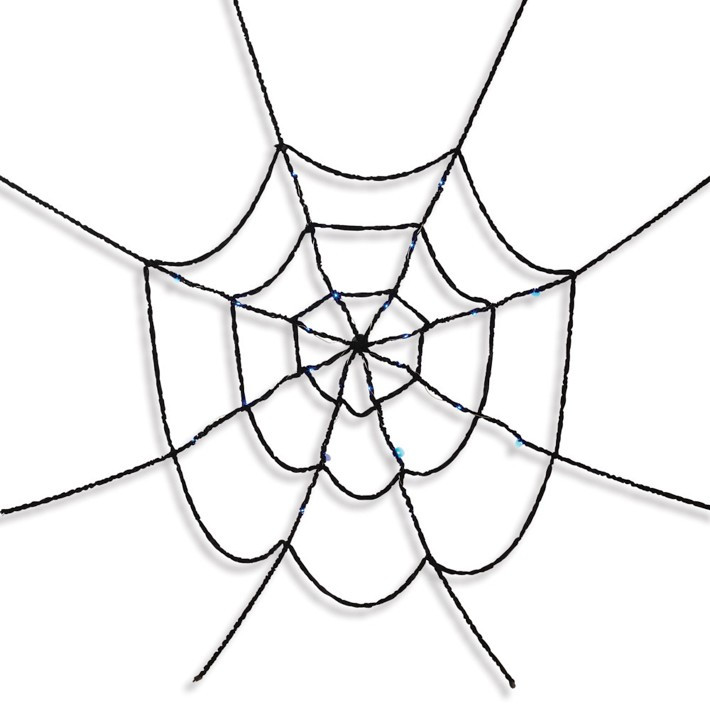 60" Black & Orange Hairy Spider Web, Set of 2        $59.95 | Williams-Sonoma