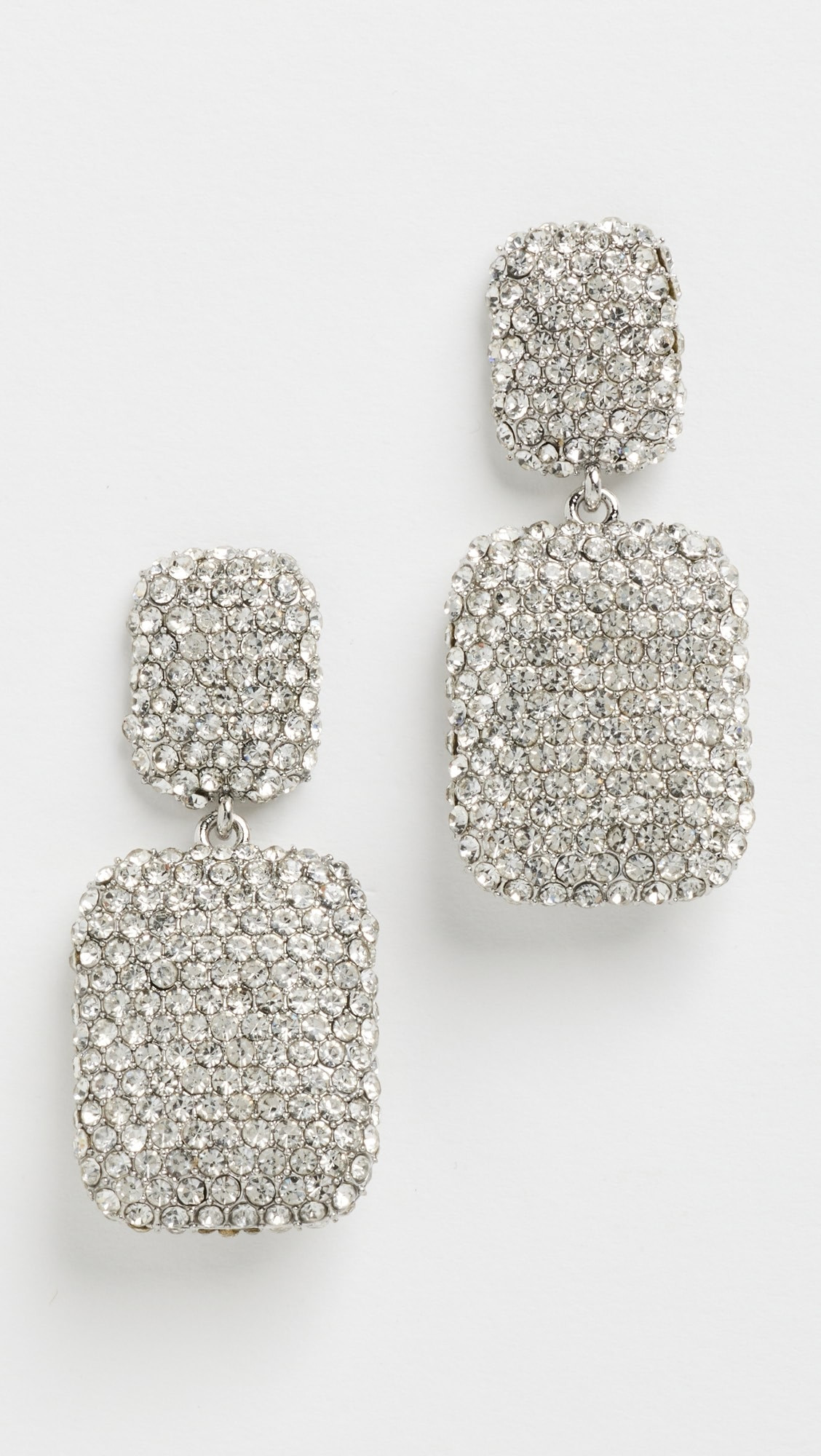 Silver Pave Holiday Earrings | Shopbop