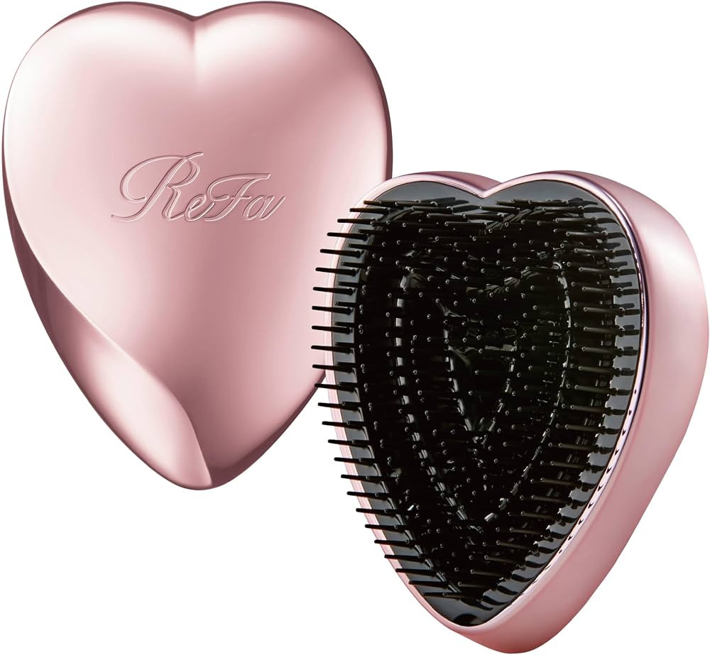 ReFa HEART BRUSH ROSE GOLD | Heart Shaped Detangling Brush for Women | Small Hair Brush for Thick... | Amazon (US)